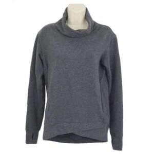 Lululemon Womens 6 On The Double Pullover Shirt Grey Thick Knit Activewear Top